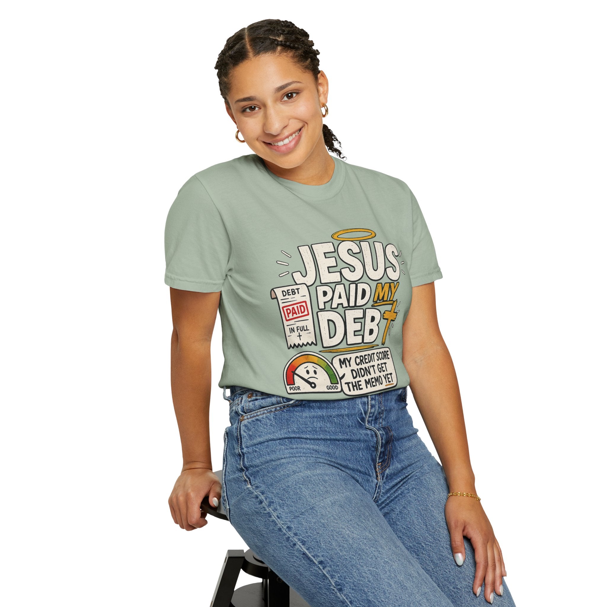 Jesus Paid My Debt Relaxed T-Shirt — Funny Graphic Everyday Tee