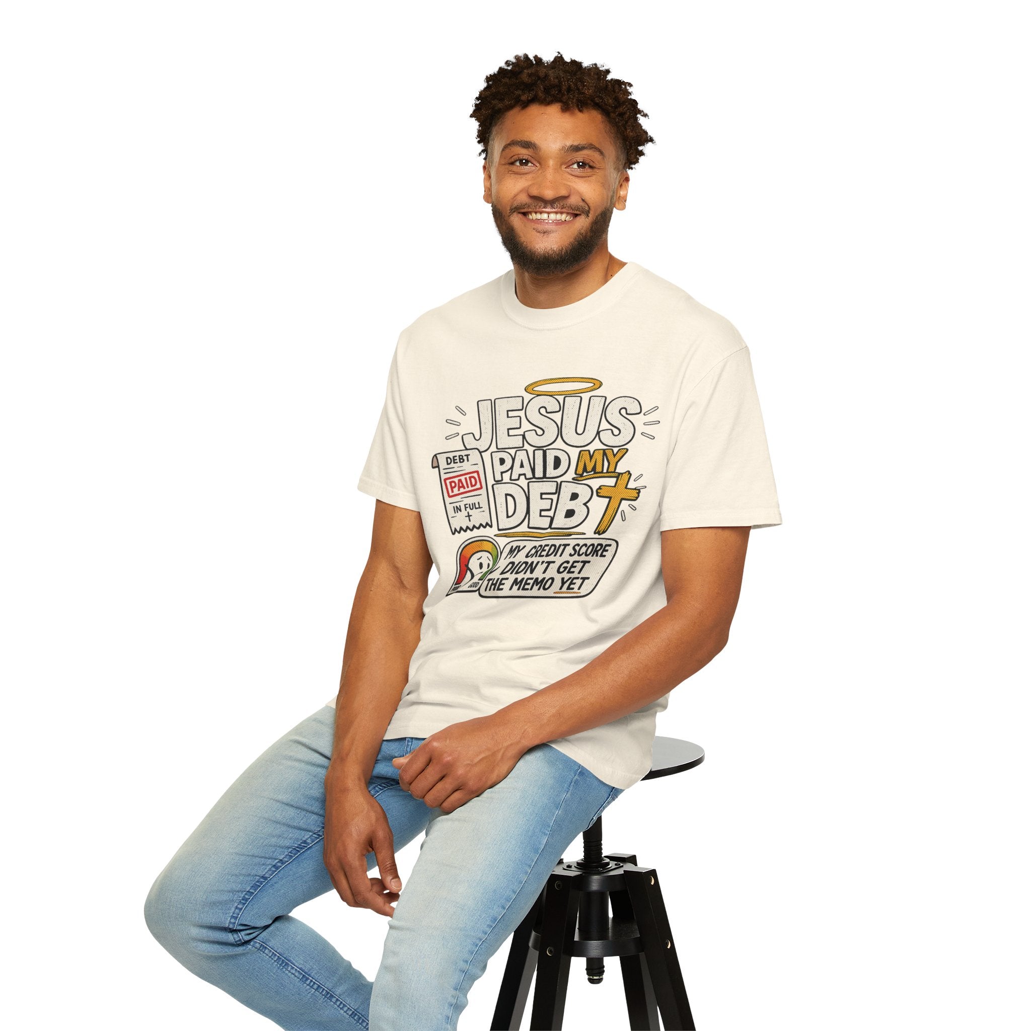 Jesus Paid My Debt Relaxed T-Shirt — Funny Graphic Everyday Tee