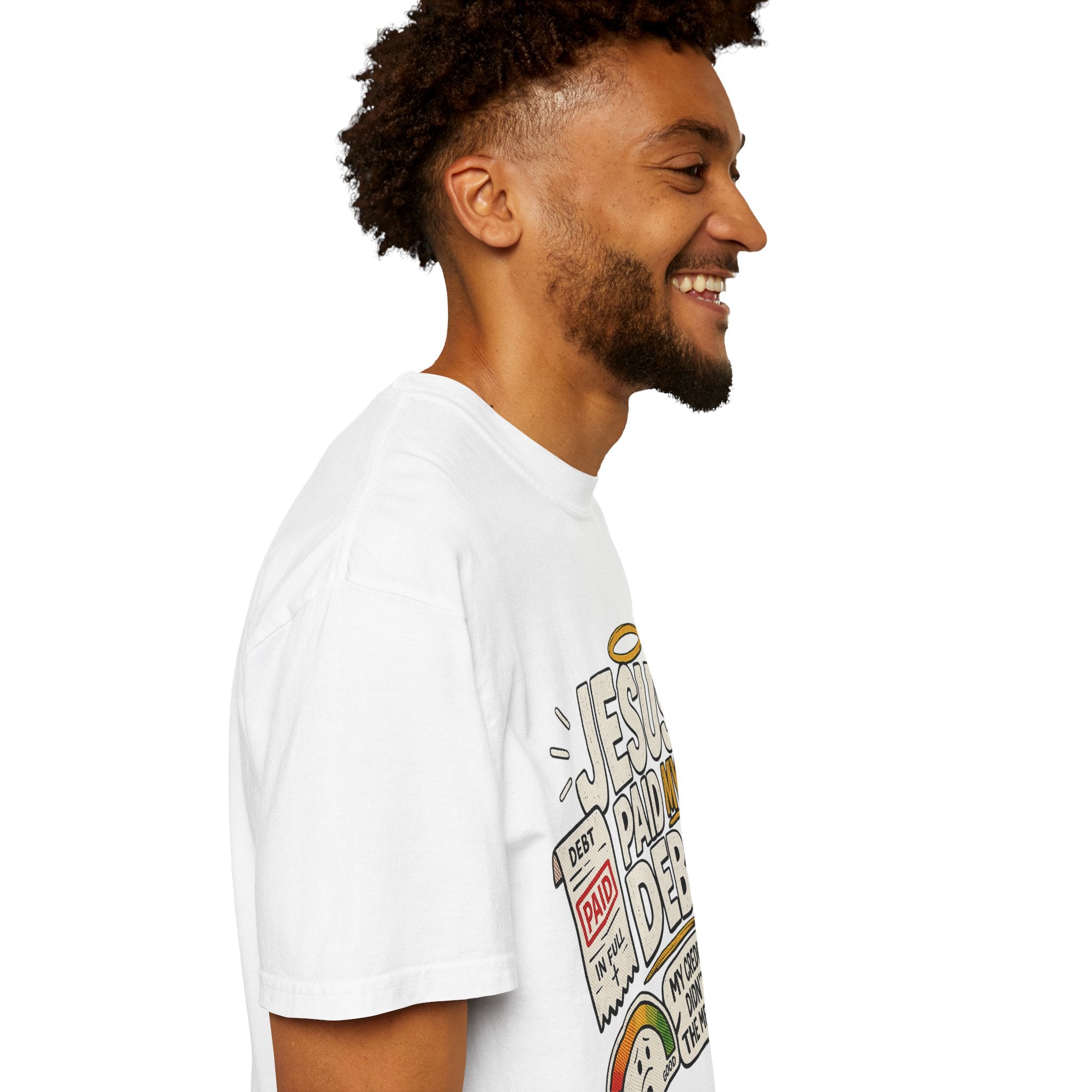 Jesus Paid My Debt Relaxed T-Shirt — Funny Graphic Everyday Tee