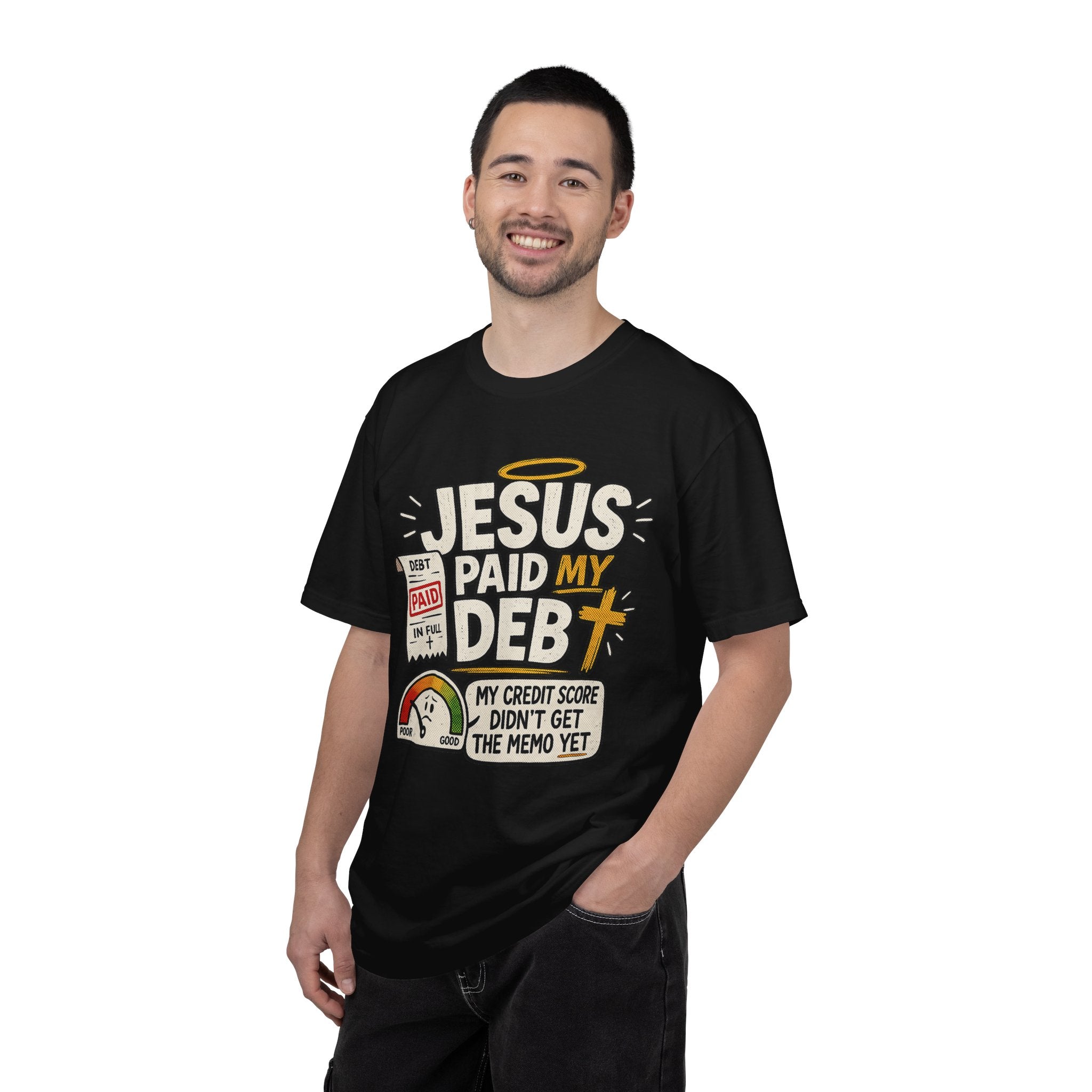Jesus Paid My Debt Relaxed T-Shirt — Funny Graphic Everyday Tee
